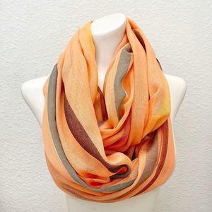 Striped Infinity Scarf, Orange, LOF Love of Fashion in New York, Lightwe…